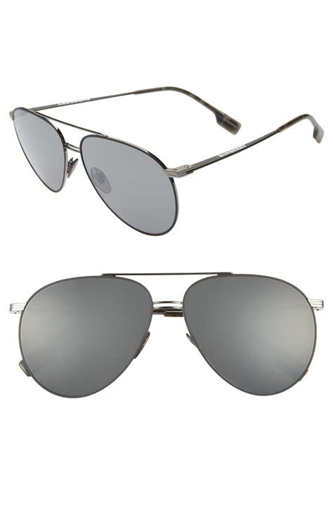 burberry 60mm aviator sunglasses silver size one size|burberry aviator sunglasses sunglass hut.